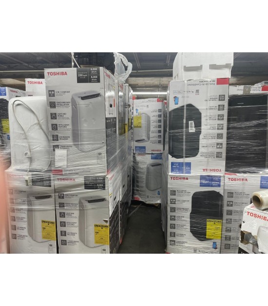 Toshiba 8000 BTU Customer Return Portable Air Conditioner with Dehumidifier. 3000units. EXW New York